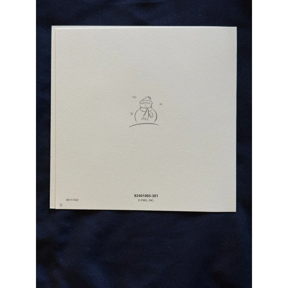 Seasons Greetings Card with Yellow Envelope | Snowman design | By PMG Inc